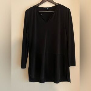 Ralph Lauren Keyhole Knit Top In Black